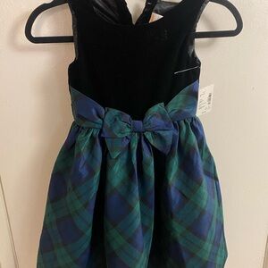 Black and Green Sleeveless Halter Fit and Flare Dress